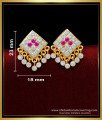 ERG1694 - Traditional Gold Design Impon Stud Earrings Buy Online 