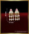 ERG1696 - Best Quality Impon Jewellery Three Line Stone Stud Earrings 