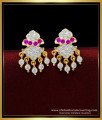 ERG1697 - Latest Impon Jewellery Collection White Stone Stud Earrings 