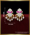 ERG1697 - Latest Impon Jewellery Collection White Stone Stud Earrings 