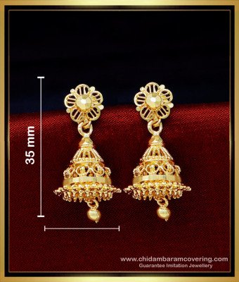 ERG1700 - First Quality Daily Wear One Gram Gold Jimikki Kammal 