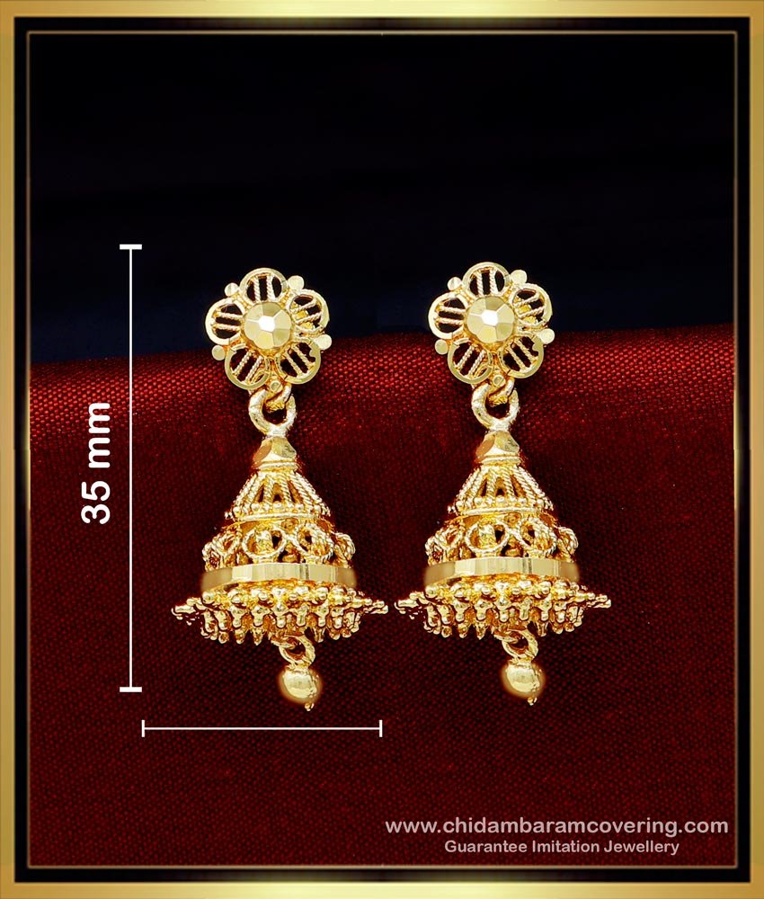ERG1700 - First Quality Daily Wear One Gram Gold Jimikki Kammal 