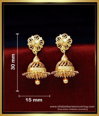 ERG1703 - Latest Jhumka Design Artificial Gold Plated Jewellery