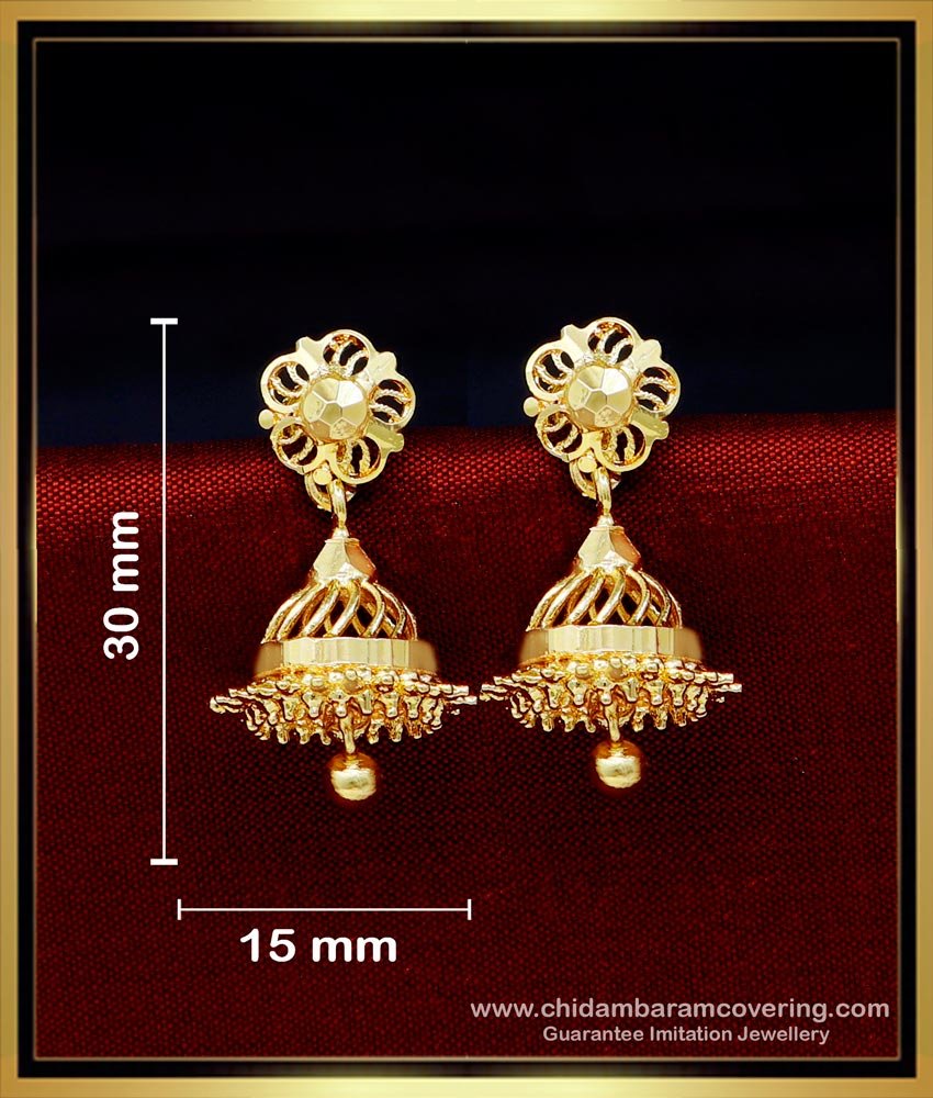 ERG1703 - Latest Jhumka Design Artificial Gold Plated Jewellery