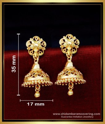 ERG1705 - New Model One Gram Gold Jhumka Earrings for Women