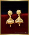 ERG1707 - Traditional Gold Design Jhumka Earrings Design Online