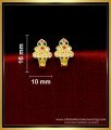 ERG1709 - Small Multi Stone Daily Use 1 Gram Gold Plated Earrings