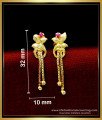 ERG1710 - New Design Ruby Stone 1 Gram Gold Earrings Online