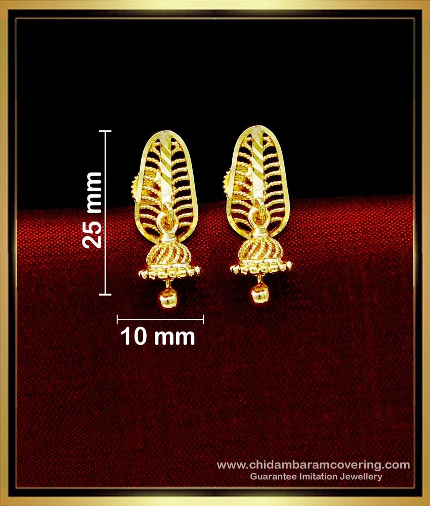 ERG1711 - Gold Look Daily Use 1 Gram Gold Stud Earrings for Women