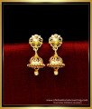 ERG1713 - Small Daily Use One Gram Gold Jhumka Earrings Design