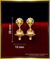 ERG1713 - Small Daily Use One Gram Gold Jhumka Earrings Design