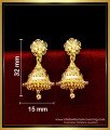 ERG1718 - Kerala Simple Gold Jimikki Kammal Designs for Women
