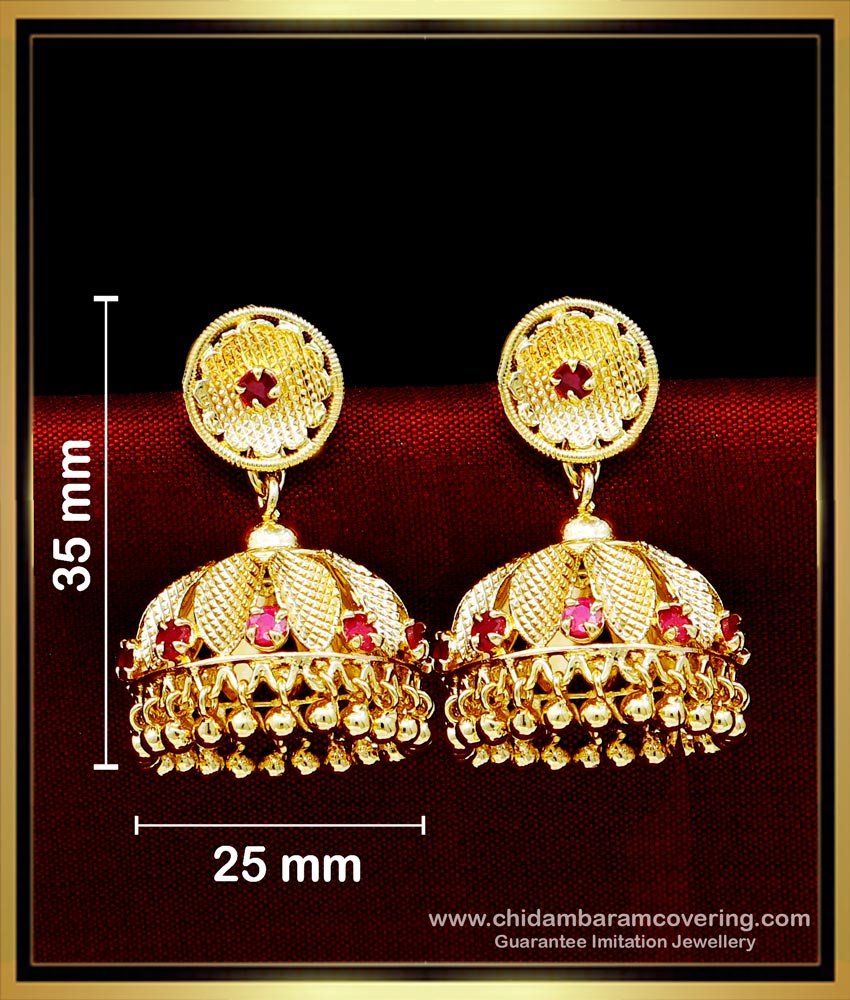 ERG1726 - New Model Flower Design Stone Jimikki Kammal Design