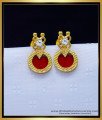 Erg1729 - Buy Kerala Palakka Stud Design 1 Gram Gold Jewellery