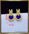 Erg1730 - Original Gold Plated Blue Palakka Stud Earrings Online