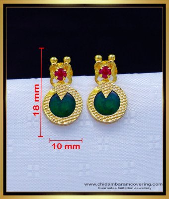 Erg1731 - 1 Gram Gold Women Traditional Kerala Palakka Earrings