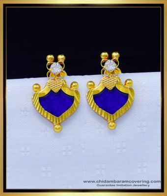 Erg1736 - First Quality Gold Plated Big Size Palakka Ear Studs Online