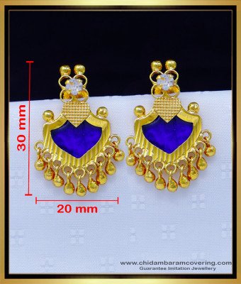 Erg1739 - Buy Palakka Earrings Kerala 1 Gram Gold Jewellery Online