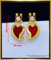 Erg1741 - Gold Plated Big Size Red Palakka Manga Earrings Buy Online