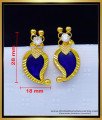 Erg1742 - Traditional Blue Manga Palaka Earrings Kerala Jewellery Online