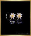 ERG1746 - Gold Plated Flower Design Ad Earrings Tops for Girls