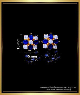 ERG1749 - Unique New Model Ad Stone 1 Gram Gold Earrings Online