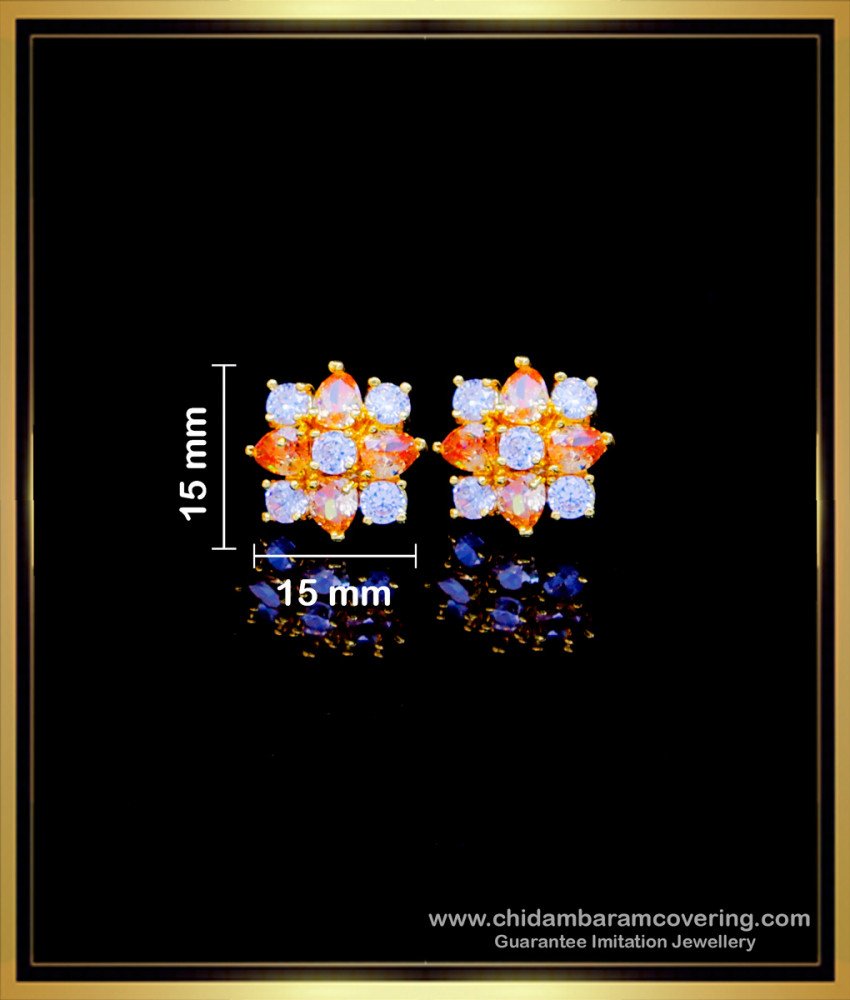 ERG1750 - Elegant One Gram Gold Plated Ad Stone Earrings Online