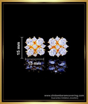 ERG1752 - Sparkling Artificial Diamond Earrings Design for Ladies 