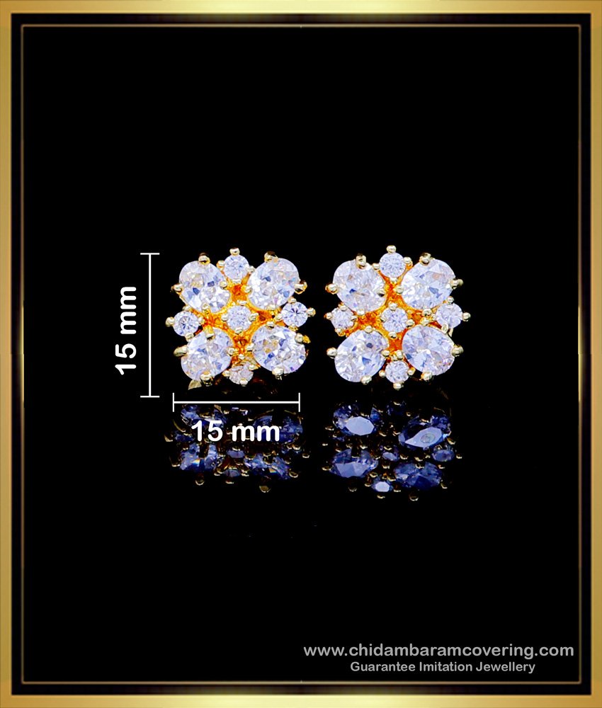 ERG1752 - Sparkling Artificial Diamond Earrings Design for Ladies 