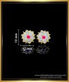 ERG1753 - White and Ruby Stone Impon Earrings Online Shopping