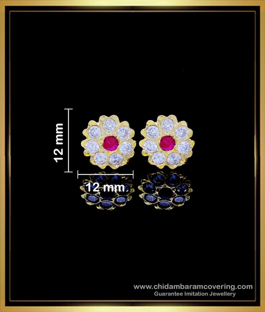 ERG1754 - 1 Gram Gold Daily Use Women Impon Stud Earrings Online