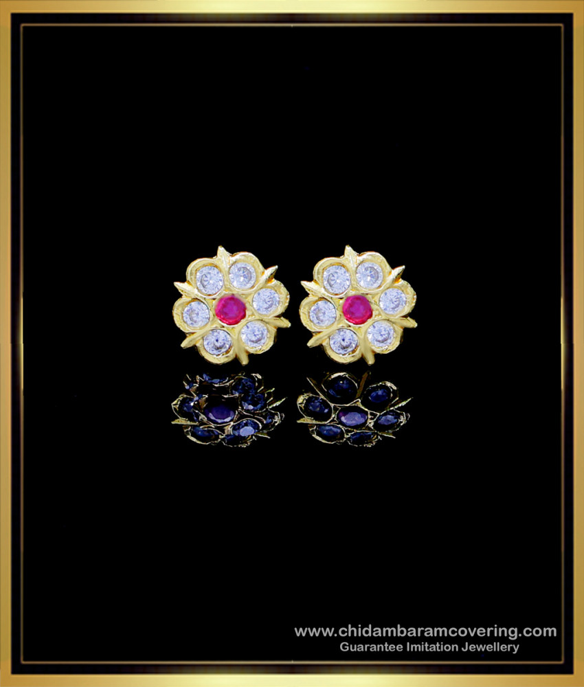 ERG1761 - Latest Daily Wear Gold Earrings Designs Impon Jewellery