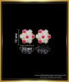 ERG1764 - Five Metal Gold Stone Earrings Designs for Daily Use 