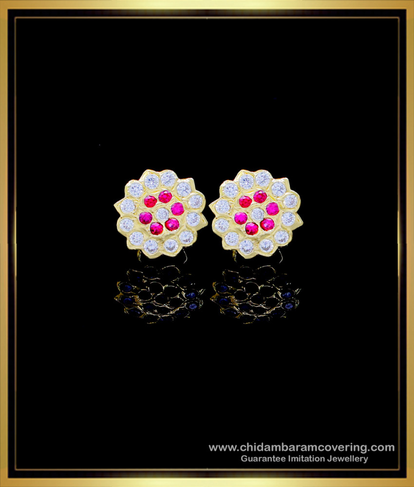 ERG1766 - Impon Jewellery Gold Stone Stud Earrings for Women
