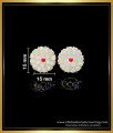 ERG1768 - Buy Gold Design Impon White Stone Ear Studs for Women