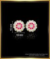 ERG1769 - Impon Jewellery Flower Design Stone Ear Studs Designs 