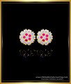 ERG1771 - Elegant Flower Design Stone Earrings Studs for Women