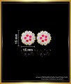 ERG1771 - Elegant Flower Design Stone Earrings Studs for Women