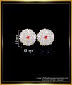 ERG1773 - Gold White Stone Earrings Designs Impon Jewellery Online