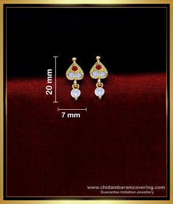 ERG1774 - Impon Jewellery Stone Daily Wear Small Studs for Kids