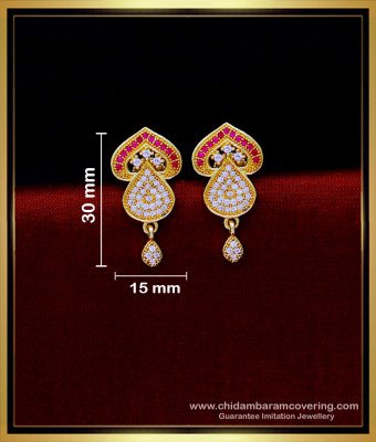ERG1776 - 1 Gram Gold Plated Earrings Stone Stud Earrings Design