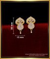 ERG1777 - Elegant White Stone Daily Use Gold Covering Earrings Designs