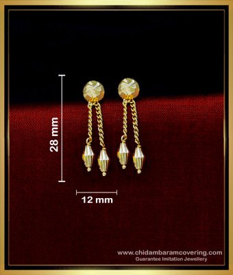 ERG1779 - Gold Plated Earrings with Guarantee Daily Use for Girls 