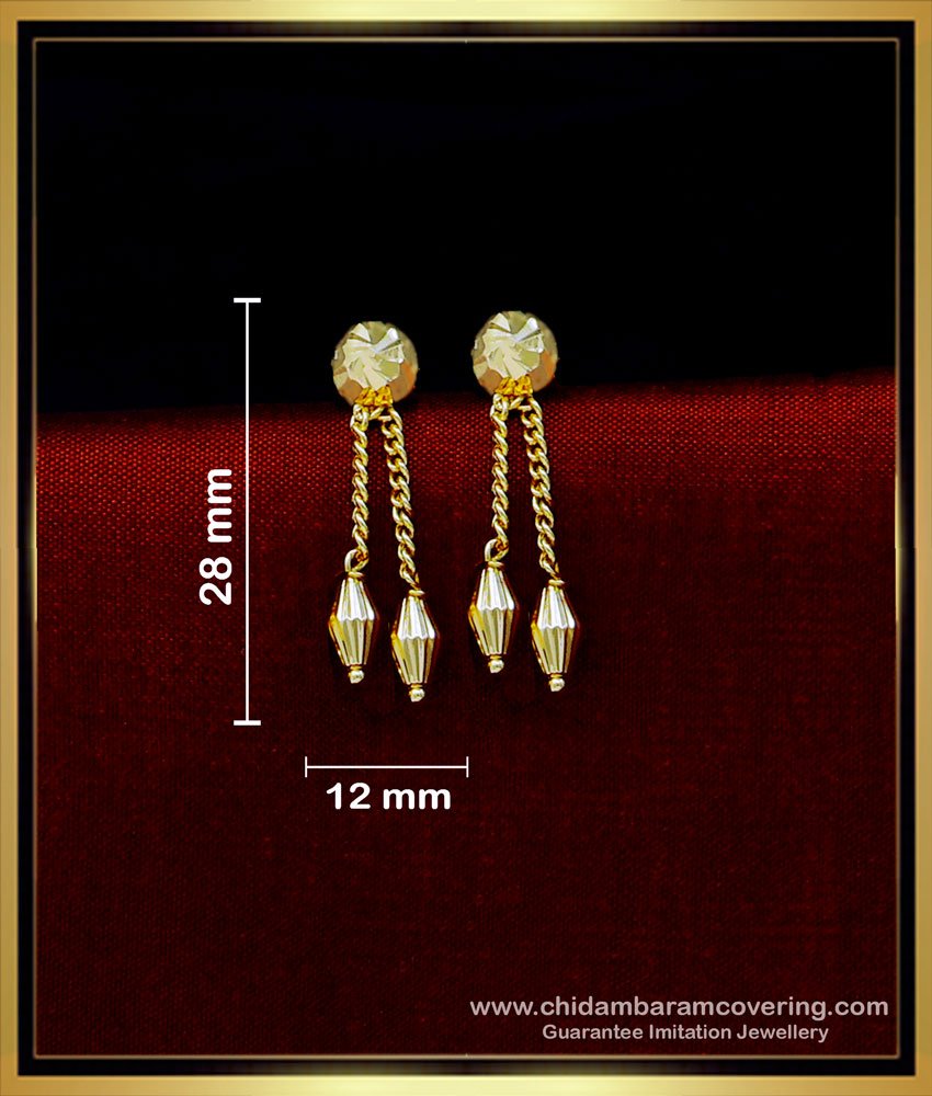 ERG1779 - Gold Plated Earrings with Guarantee Daily Use for Girls 