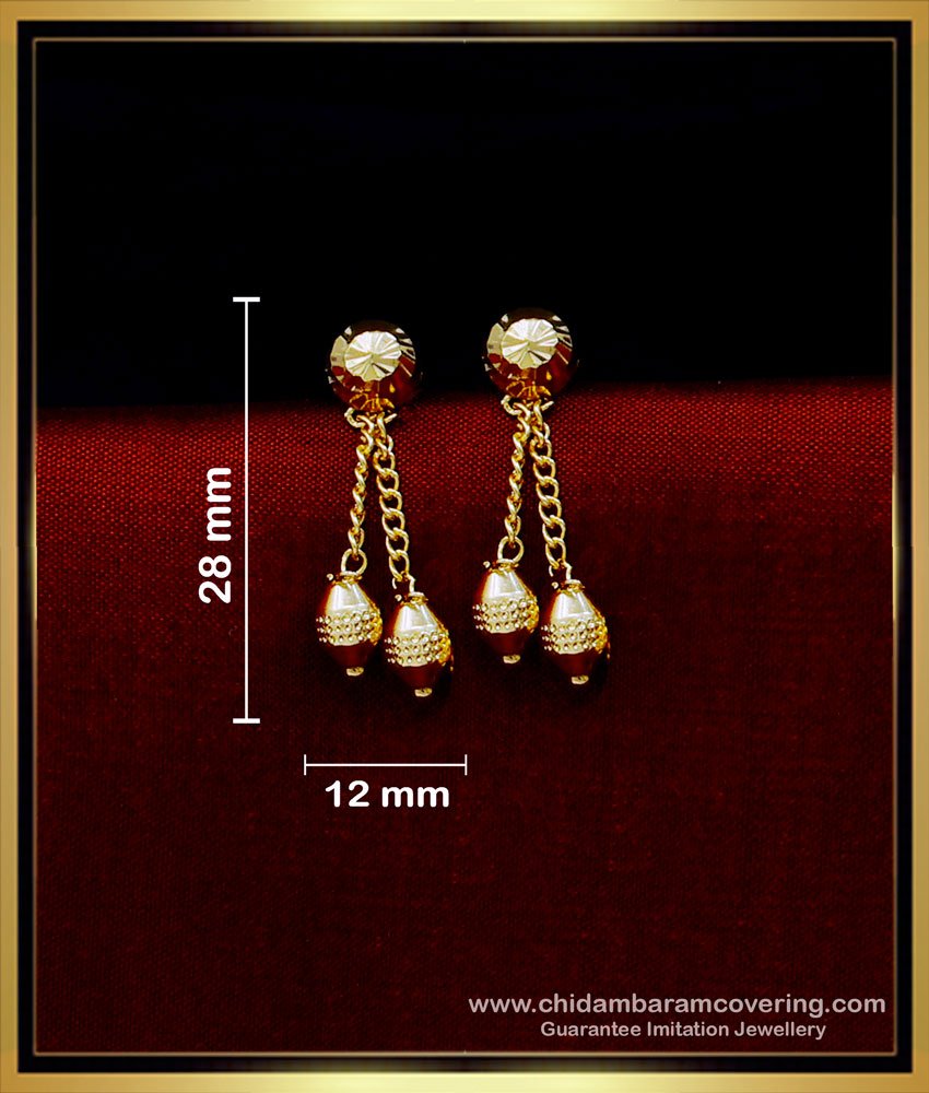 ERG1780 - Traditional Gold Design 1 Gram Gold Plated Earrings Online