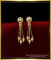 ERG1781 - One Gram Gold 3 Line Daily Wear Gold Earrings Designs 