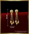 ERG1781 - One Gram Gold 3 Line Daily Wear Gold Earrings Designs 