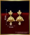 ERG1782 - First Quality White Stone Gold Plated Jhumkas Earrings Online