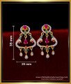 ERG1784 - Stylish Party Wear Stone Earrings Gold Designs for Women 