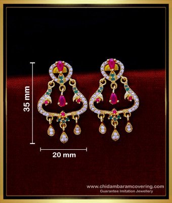 ERG1784 - Stylish Party Wear Stone Earrings Gold Designs for Women 